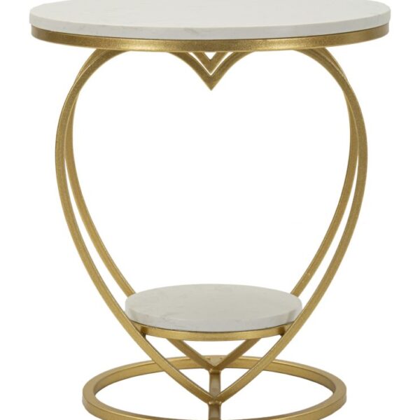 TAVOLINETTO HEART ORO CM 40X45,5